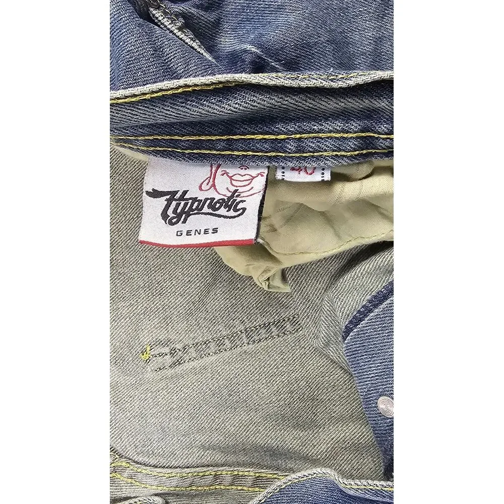 Hypnotic Genes Jeans Mens 40x30. Vintage Y2K Baggy Hip Hop‎ Blue Denim.
